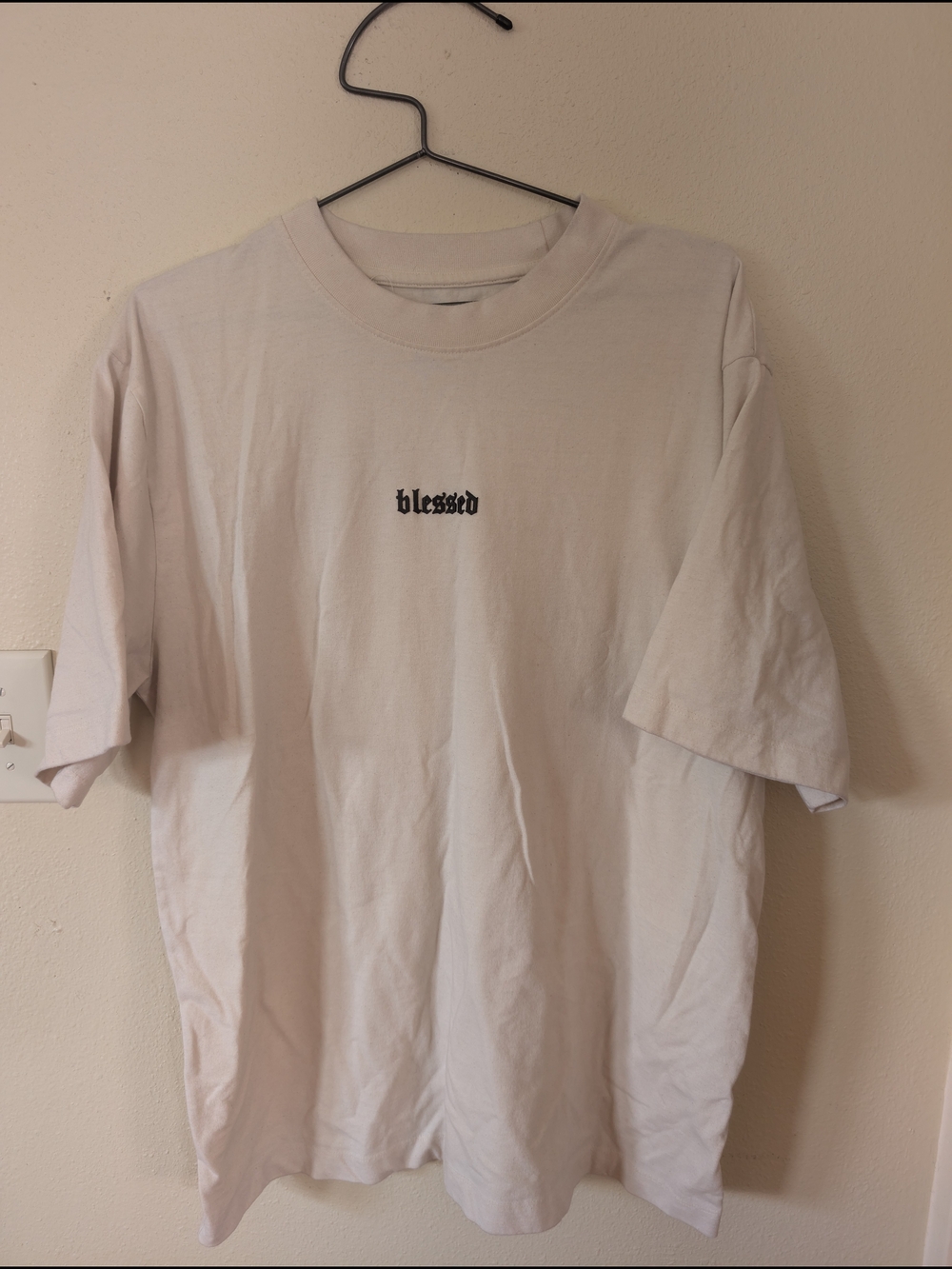 Women's White 'Blessed' Short Sleeve Tee XL